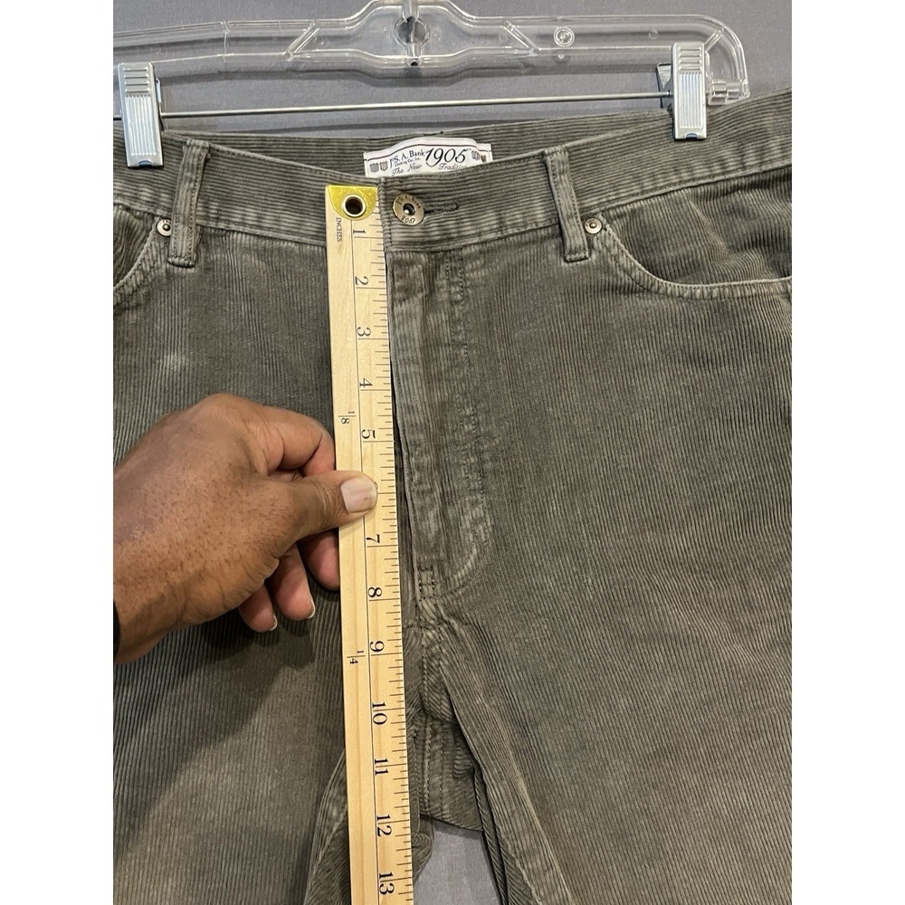 Jos. A. Bank Corduroy Pants Mens *36 x 30 Green Tailored Fit Chino Slacks - Picture 9 of 10